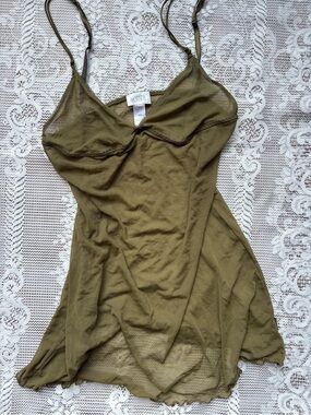 Vintage La Senza olive green slip dress
